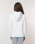 Le sweatshirt unisexe à capuche et à fermeture éclair en coton bio