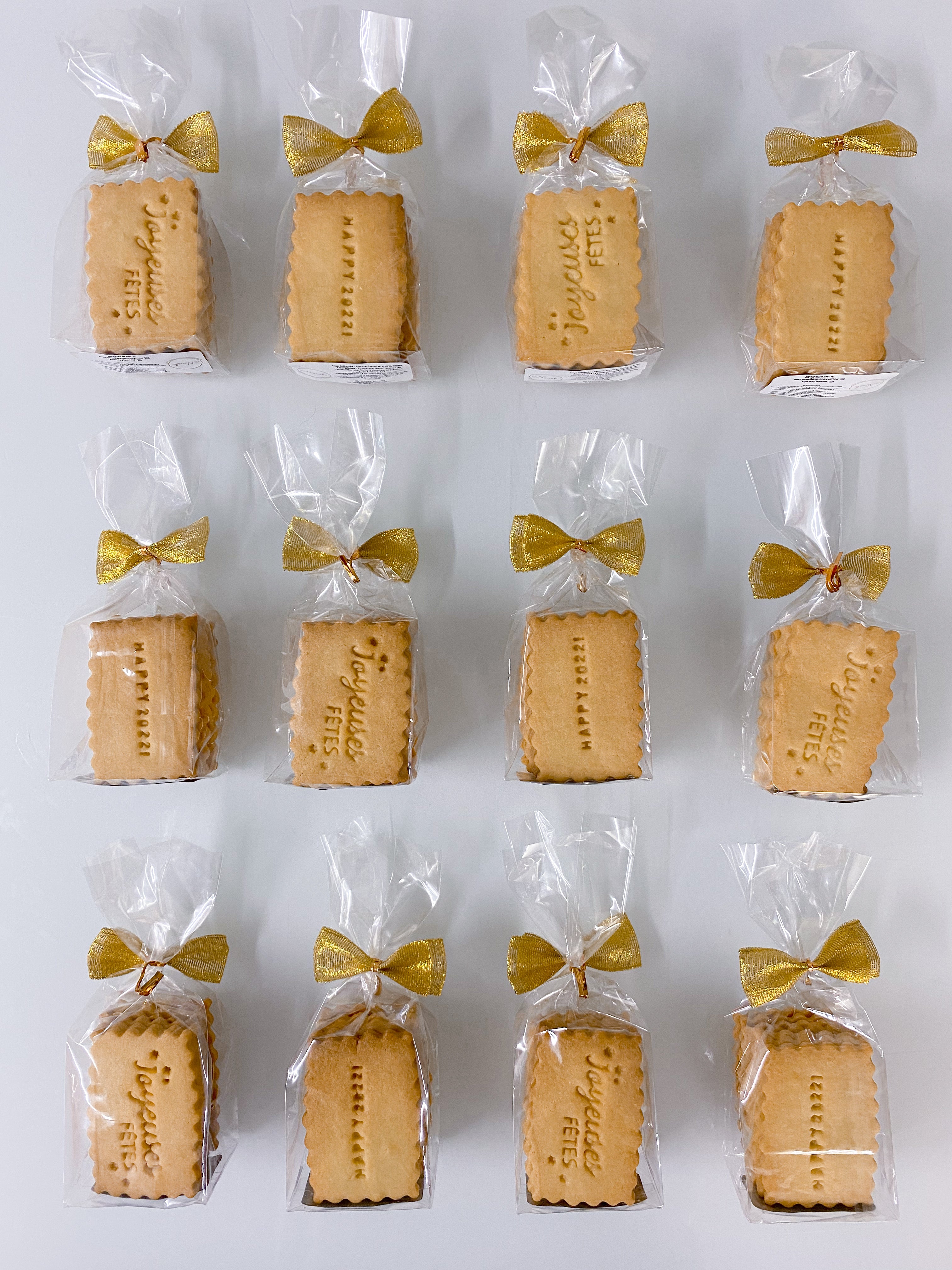 Lot de 10 sachets de 1 biscuit personnalisé -  France