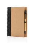 Carnet en papier recyclé avec stylo assorti