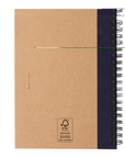 Carnet en papier recyclé avec stylo assorti