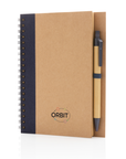 Carnet en papier recyclé avec stylo assorti