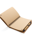 Carnet en papier recyclé avec stylo assorti