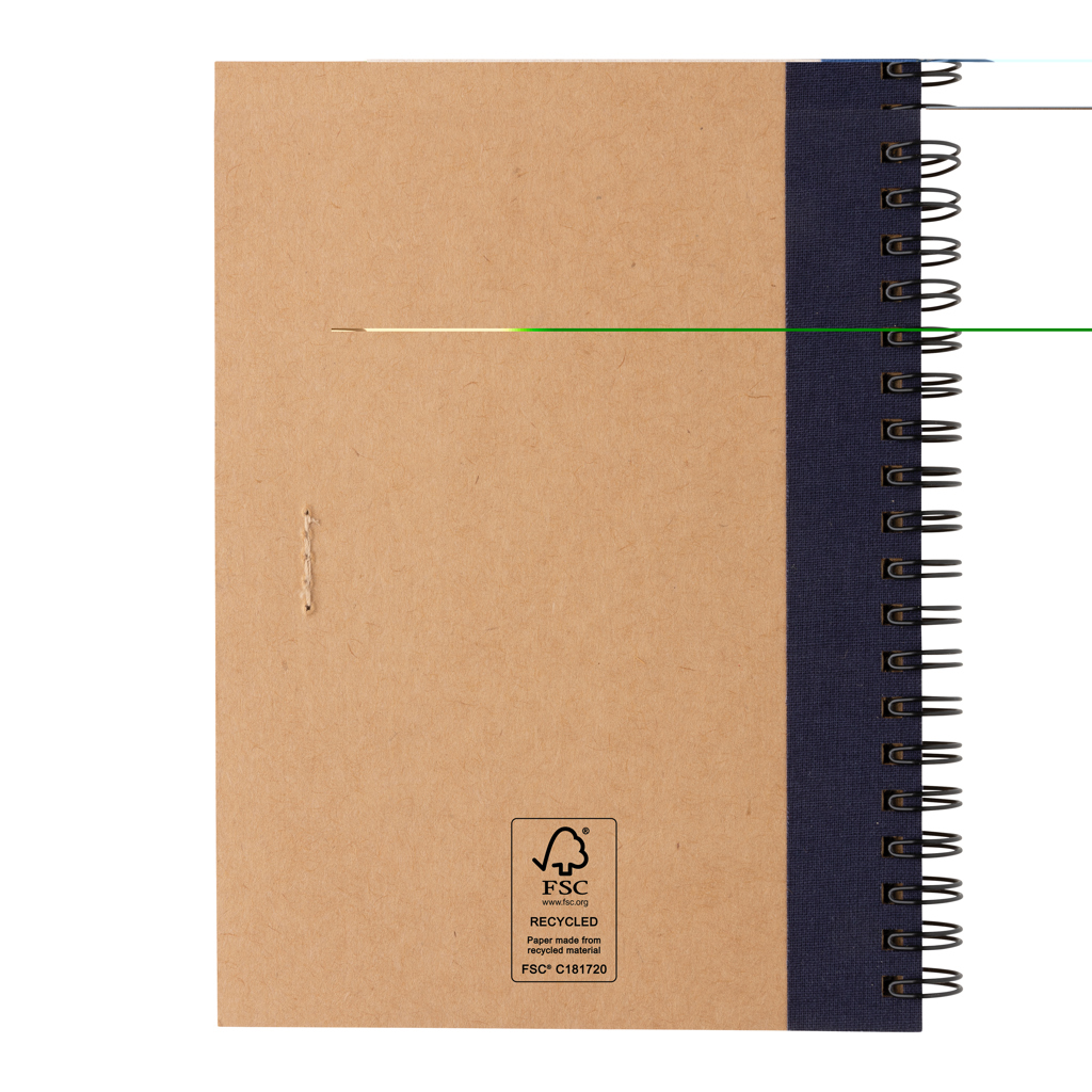 Carnet en papier recyclé avec stylo assorti