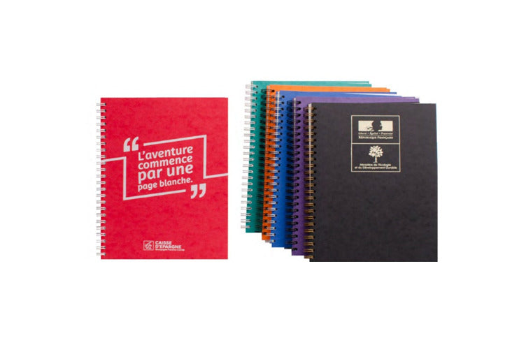 Le cahier en carte lustré