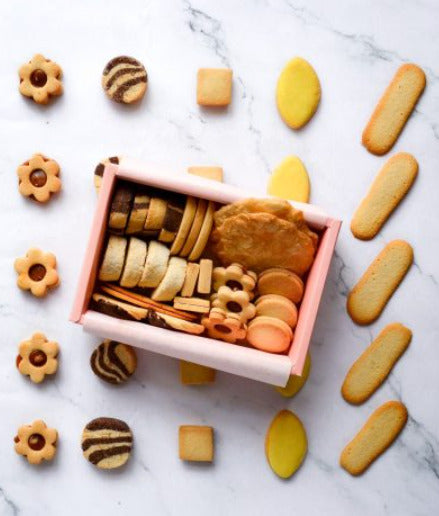 Coffret gourmand avec biscuits personnalisables